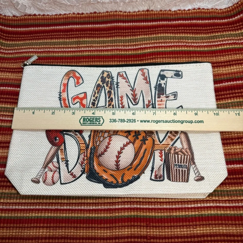Baseball Game Day Pouch with Glove and Bat Design - NWT
